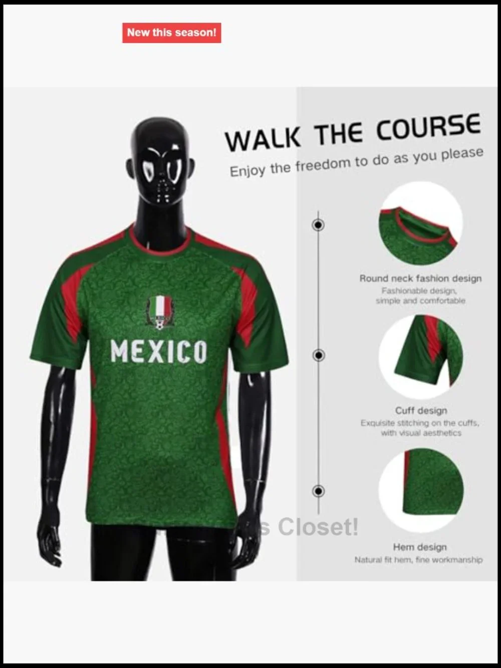 Soccer Jersey - Short Sleeve, Regular Fit, Polyester